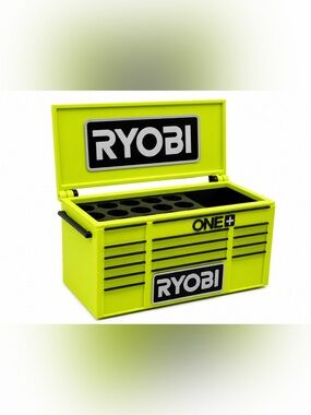 Ryobi Mini Toolbox Pen And Trinket Holder Desk Top Organizer